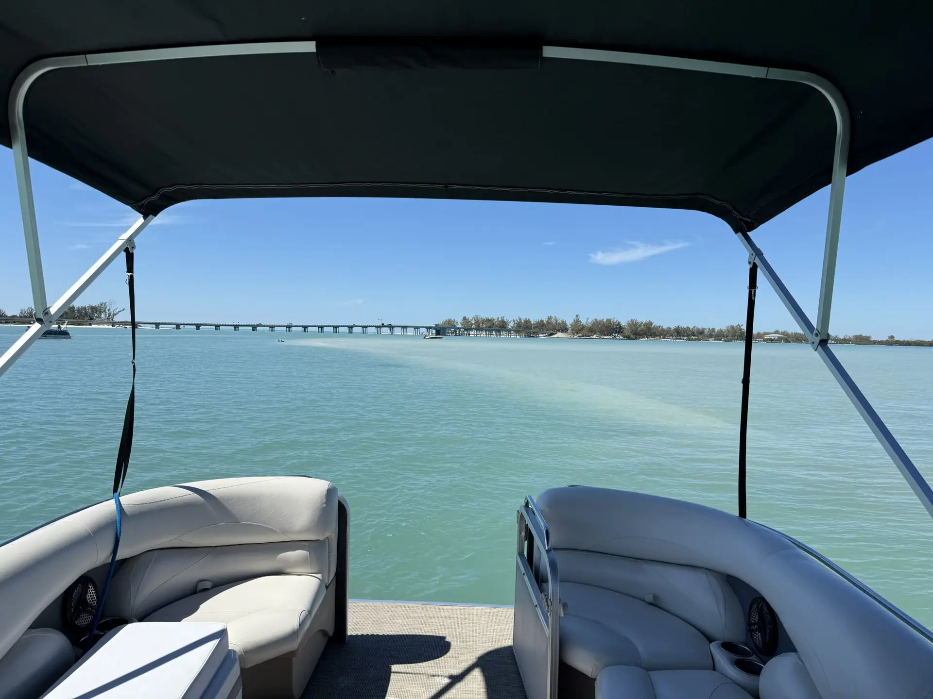Approaching Jewfish Key by boat
