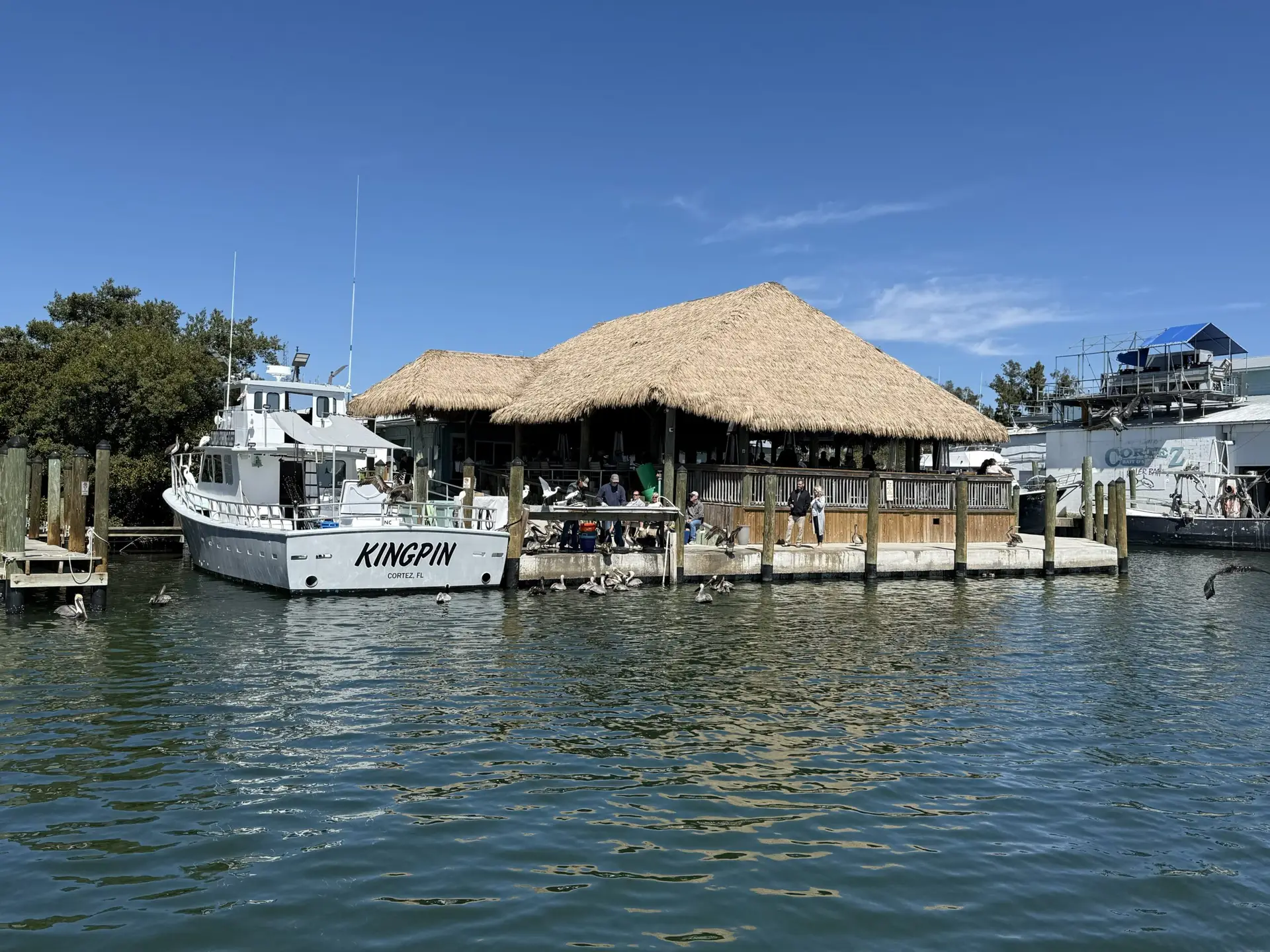 Swordfish Grill dock and dine restaurant near Anna Maria Island