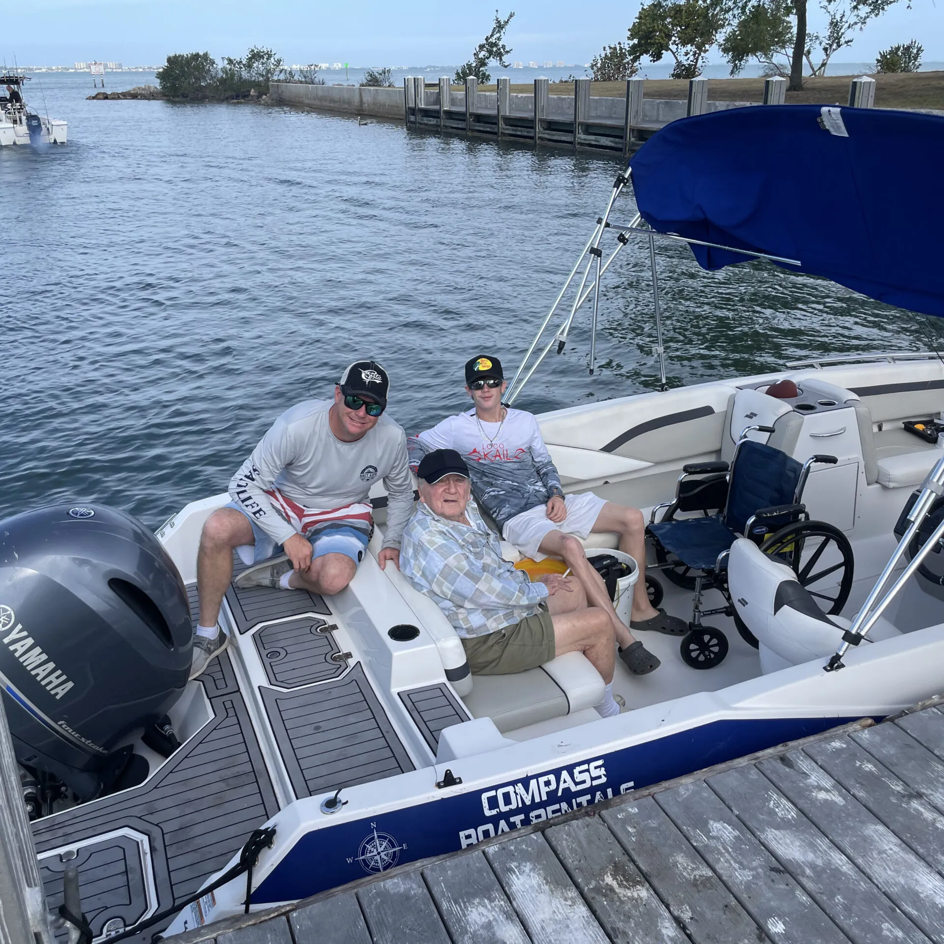 a group of people on a boat