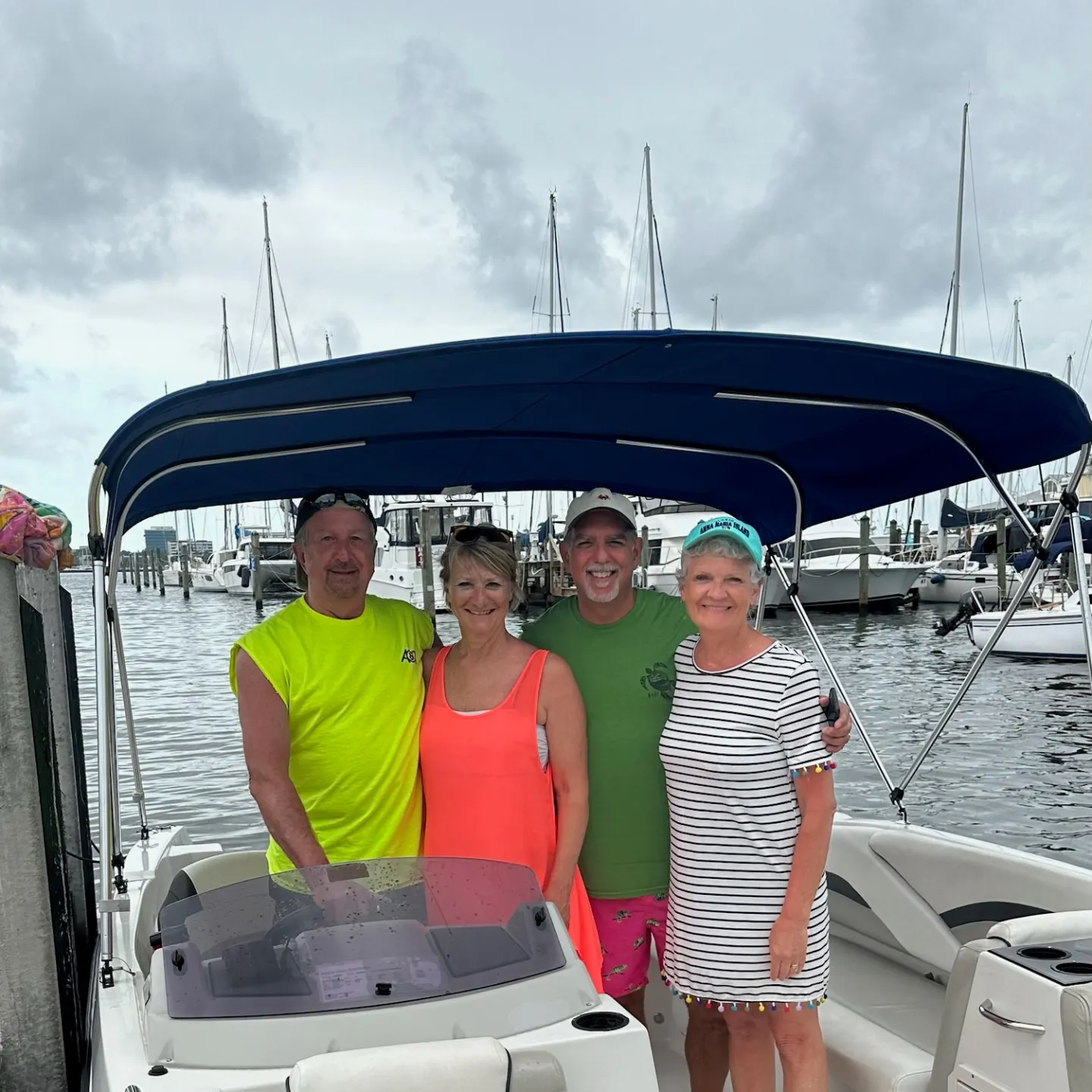 a person standing in front of a boat