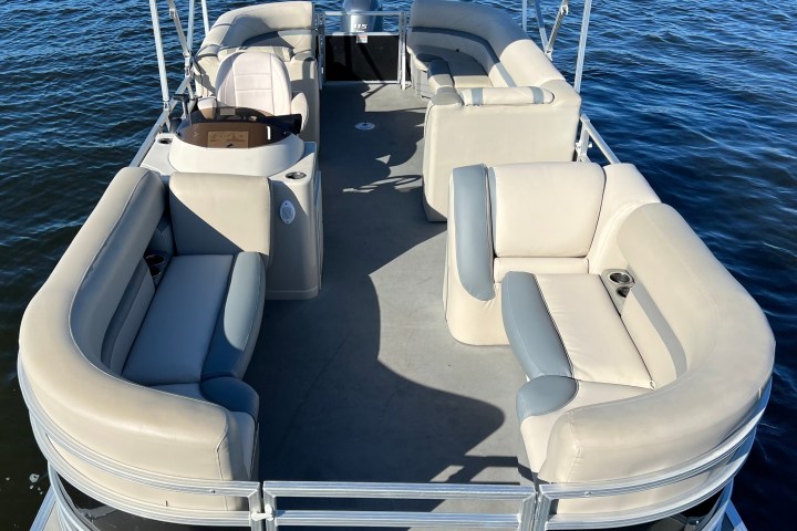 a pontoon in a body of water