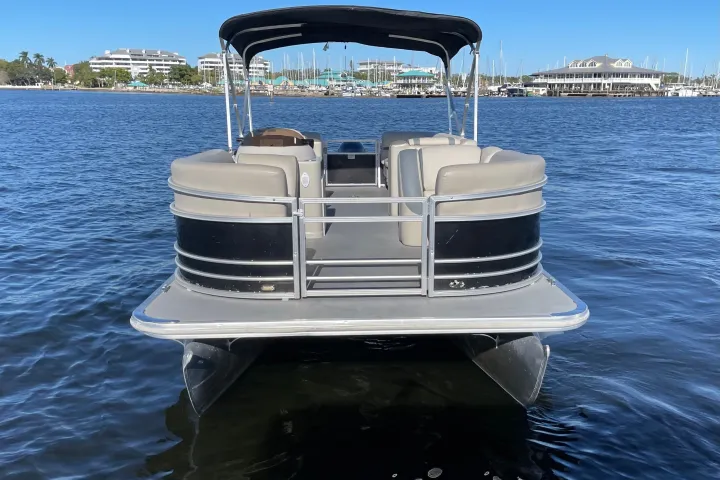 a pontoon in a body of water